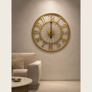 ساعة حائط ذهبية مفتوحة 50 سم - SK-5337