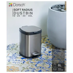 Dorsch Soft Radius Dustbin 6L DH-04104 - سلة مهملات دورش سوفت راديوس 6L