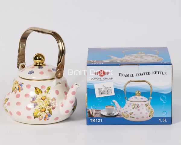 ابريق معدن لتر ونص منقط زهر - صورة المنتج الأصلية ابريق معدن لتر ونص منقط زهر SK-5038 بصورة واضحة من بيت بيتك / ابريق معدن لتر ونص منقط زهر SK-5038 clear product photo from Bait Baitk