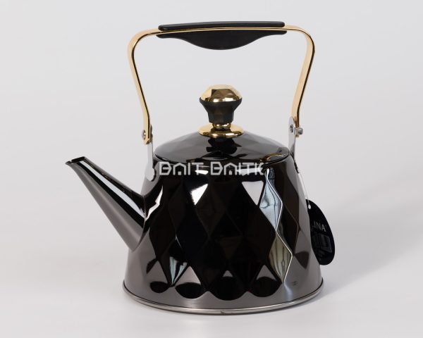 ابريق 1 لتر اسود وذهبي SK-5052 بصورة واضحة من بيت بيتك / ابريق 1 لتر اسود وذهبي SK-5052 clear product photo from Bait Baitk