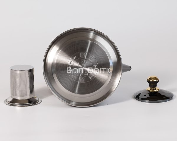 Black & Gold 2L Tea Kettle - Original Product Photo إبريق شاي 2 لتر أسود وذهبي SK-5054 من بيت بيتك / Black & Gold 2L Tea Kettle SK-5054 from Bait Baitk