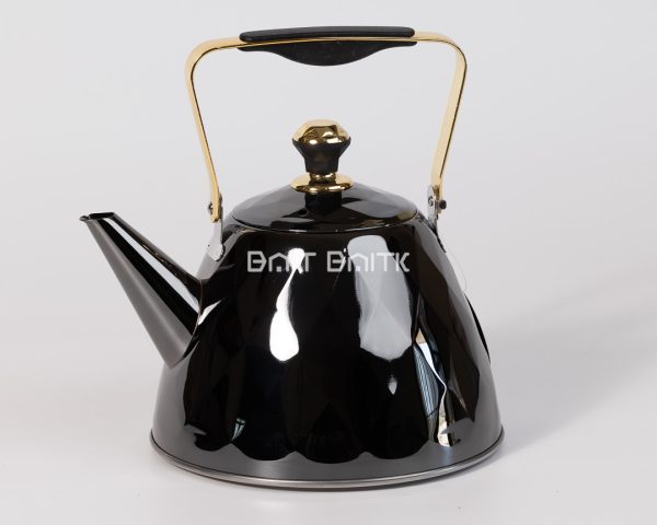 Black & Gold 2L Tea Kettle - Original Product Photo إبريق شاي 2 لتر أسود وذهبي SK-5054 من بيت بيتك / Black & Gold 2L Tea Kettle SK-5054 from Bait Baitk