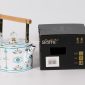 إبريق شاي عين أبيض بمقبض خشبي SK-5058 من بيت بيتك / White evil eye tea kettle with wooden handle SK-5058 from Bait Baitk