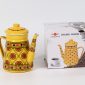 إبريق شاي أصفر مزخرف بمسكة جانبية SK-5190 من بيت بيتك / Yellow patterned tea kettle with side handle SK-5190 from Bait Baitk