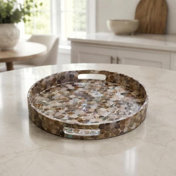 30*30*4.5cm,35*35*5cm,2-Piece Round Serving Tray Set - SK-5353 طقم صواني تقديم دائرية 4.5 سم، 5 سم، 30*30*4.5 سم - SK-5353 | SKU SK-5353