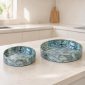 طقم صواني تقديم دائرية 4.5 سم، 5 سم، 30*30*4.5 سم - SK-5355 | SKU SK-5355