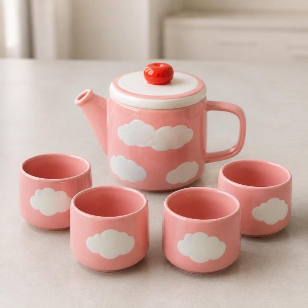 1Pc Kettle 800ml+4Pieces Cup 180ml - SK-5425 طقم غلاية مع أكواب 800 مل، 180 مل - SK-5425 | SKU SK-5425