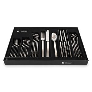 Dorsch 30-piece cutlery set in black gift box
