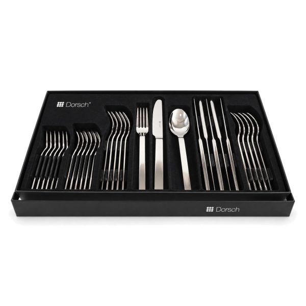 Dorsch 30-piece cutlery set in black gift box