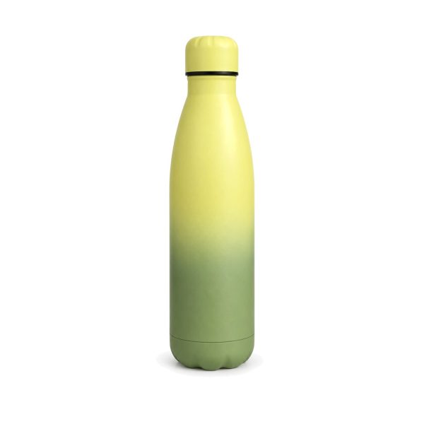 Gradient stainless bottle yellow to green Yellow to green gradient stainless vacuum bottle 500 ml