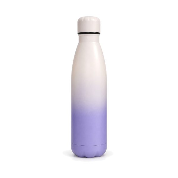 Gradient stainless bottle white to lilac White to lilac gradient stainless vacuum bottle 500 ml