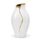 White Porcelain Vase with Gold Line, 26 cm on white background