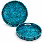 2-Piece Round Tray Set 30×30×4.5 cm and 35×35×5 cm
