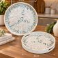 2-Piece Round Mother of Pearl Serving Tray Set 30 cm & 35 cm - SK-5352