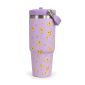 Lilac floral stainless tumbler 900 ml