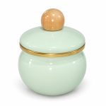 Green Metal Sugar Jar 9 cm