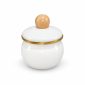 White Metal Sugar Jar 9 cm - SK-5418 | سكرية معدن ابيض 9 سم