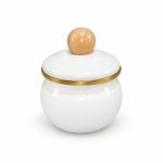 White Metal Sugar Jar 9 cm