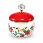 Red Metal Sugar Jar 9 cm