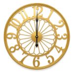 Open Frame Gold Wall Clock 50 cm