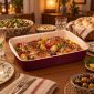 Dorsch Premium Rectangular Roaster, Red Marble 39 cm in use