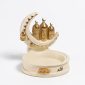 Ramadan crescent date dish with gold mosque domes, 14 cm – SK-4947